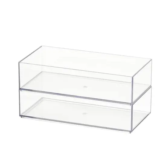 8" x 4" Clear Stacking Storage Tray by Simply Tidy&trade; {7}