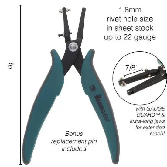 The Beadsmith&reg; 1.8mm Punch Plier with Gauge Guard {5}