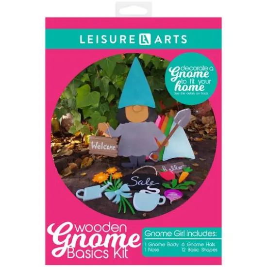 Leisure Arts&reg; Wooden Gnome Girl Basics Kit {1}