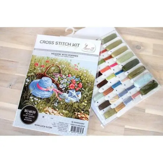 Luca-s Meadow With Poppies Counted Cross Stitch Kit {10}