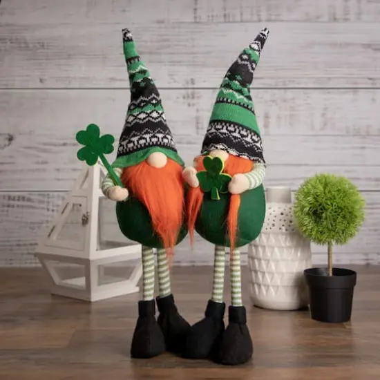 19" Green Leprechaun Gnome St Patrick's Day Figure {3}