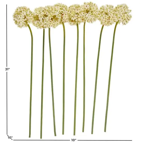 31" White Allium Artificial Flower Stem, 8ct. {8}