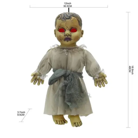 19" LED Sound Activated Haunted Doll D&eacute;cor by Ashland&reg; {7}