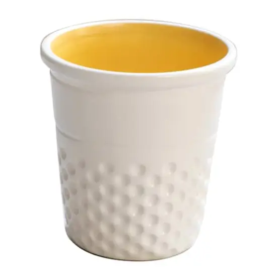 Dritz&reg; Novelty Ceramic Thimble Container Yellow {1}