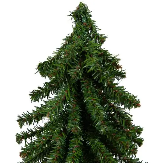 15" Unlit Downswept Village Pine Artificial Christmas Tree in Burlap Base {7}