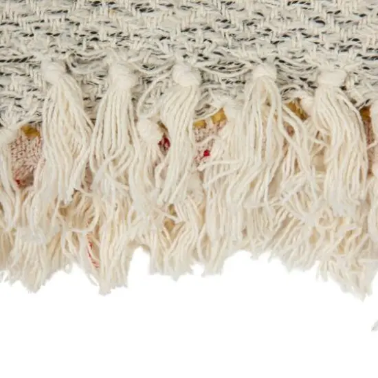 Hello Honey® 60" Multicolor Woven Striped & Embroidered Blanket {5}