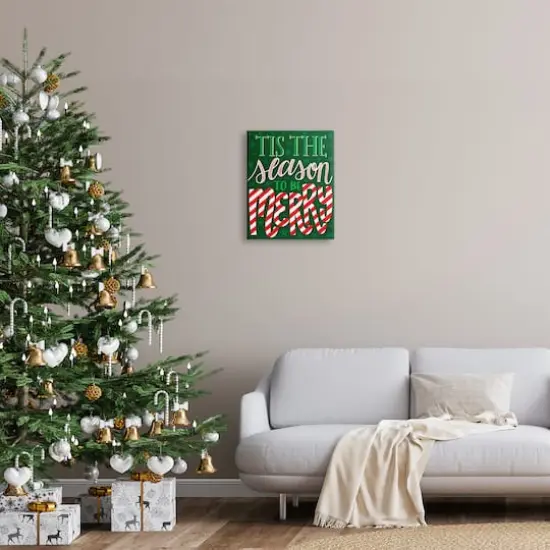 Stupell Industries Tis The Season To Be Merry Patterned Canvas Wall Art {3}