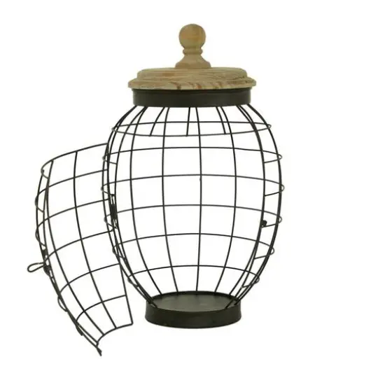 Black Farmhouse Metal Wire Jars, 2ct. {3}