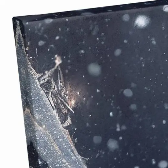 Snowy Christmas Village Canvas Wall Art {6}