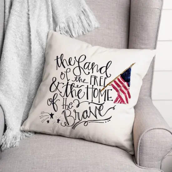 Land of the Free Throw Pillow {3}
