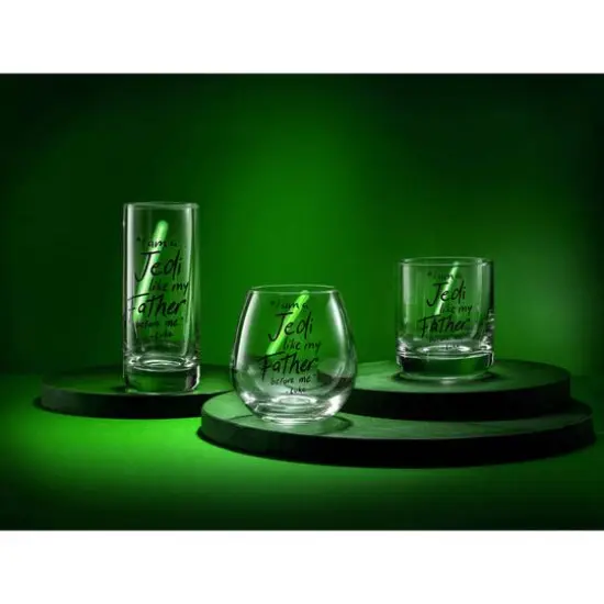 JoyJolt&reg; Star Wars&trade; 10oz. New Hope Luke Skywalker Green Lightsaber Short Drinking Glass, 2ct. {7}