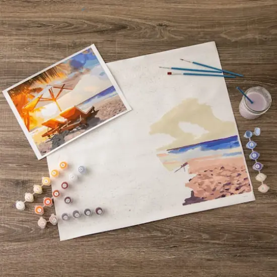 Colorful Buildings & Sea Paint-by-Number Kit by Artist's Loft&trade; Necessities&trade;  {3}