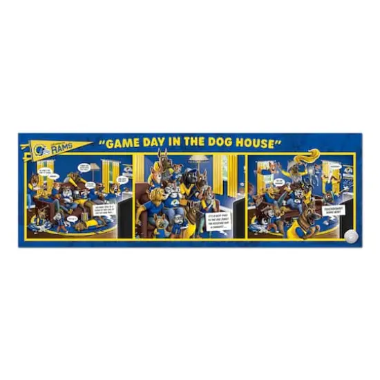 NFL Game Day in the Dog House 1,000 Piece Puzzle Los Angeles Rams {4}