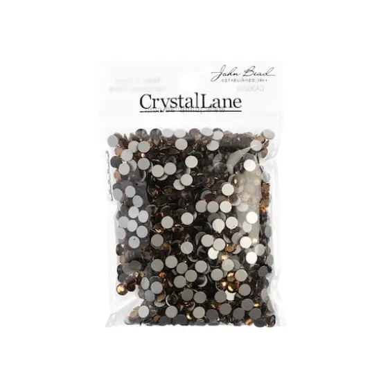 John Bead Crystal Lane SS20 Round Flatback Czech Crystals, 1,440ct. Smoked Topaz {4}
