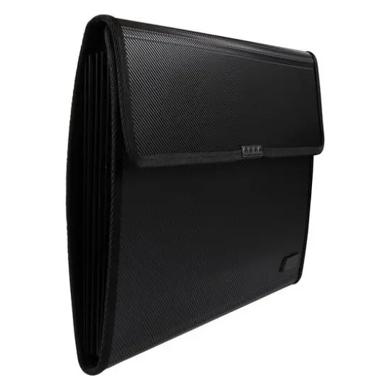 JAM Paper Black Padfolio with Expanding File {3}