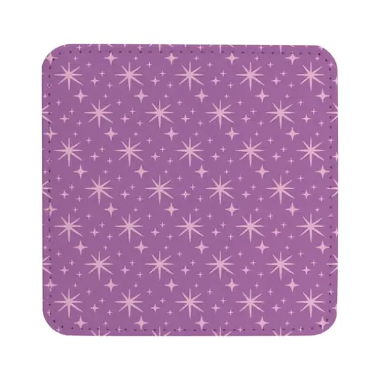Craft Express White Square PU Leather Coasters, 4ct. {4}