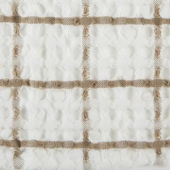 DII&reg; Windowpane Oversized Washed Waffle Dishcloth Set Autumn Gingham/White {4}