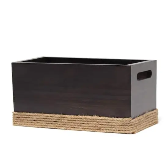 Elegant Designs Mail Script Mail Holder with Handles White/Dark Wood {12}