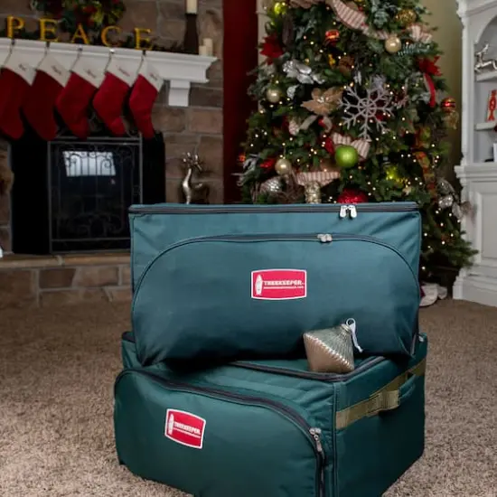 TreeKeeper Christmas Ornament Storage Box with Adjustable Dividers {8}