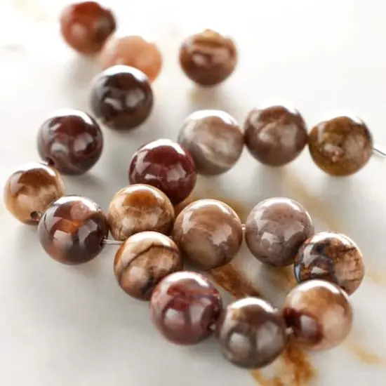 Wood Opalite Round Beads by Bead Landing&reg;, 8mm {3}