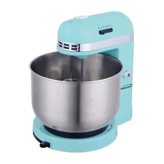 Brentwood 5-Speed Blue Stand Mixer with 3qt. Stainless Steel Mixing Bowl {4}
