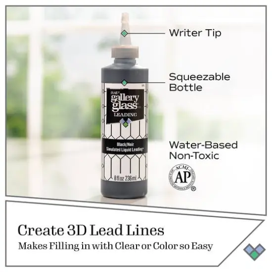 Plaid&reg; Gallery Glass&reg; Privacy Window Stained Glass Paint Set {9}