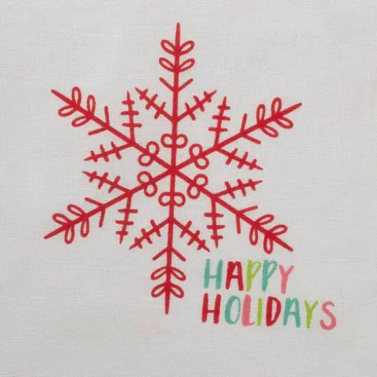 DII&reg; Green Check & White Happy Holidays Dishtowel Set {5}