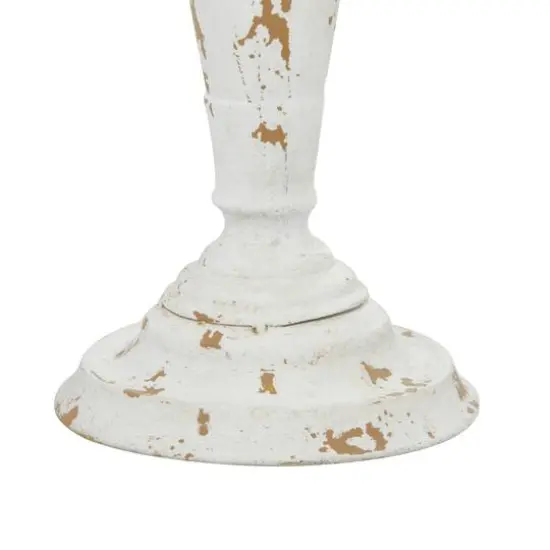 19'' White Iron Vintage Votive Candle Holder {3}