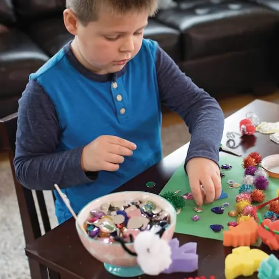 Creativity Street® Round Black, Painted & Bright Wiggle Eyes Storage Stacker, 2 Packs of 400 {4}