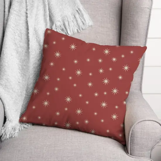 Red Twinkle Throw Pillow {4}