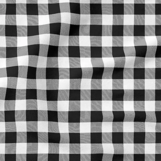 Fabric Editions White & Black Buffalo Check Cotton Fabric {5}