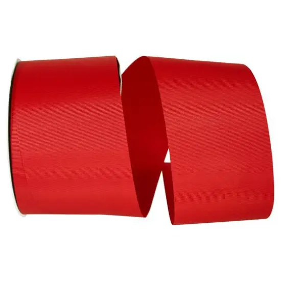 The Ribbon Roll 3" x 50yd. Grosgrain Allure Solid Ribbon Red {1}