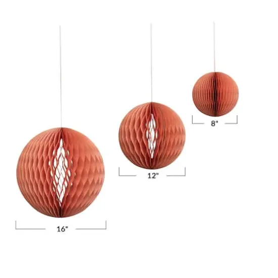 Hello Honey&reg; 3ct. Honeycomb Paper Ball Ornaments Pink {6}