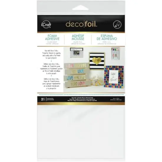 Deco Foil White Foam Adhesive Sheets, 6" x 12" {1}