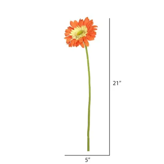 Orange Gerbera Daisy Artificial Stems, 6ct. {3}
