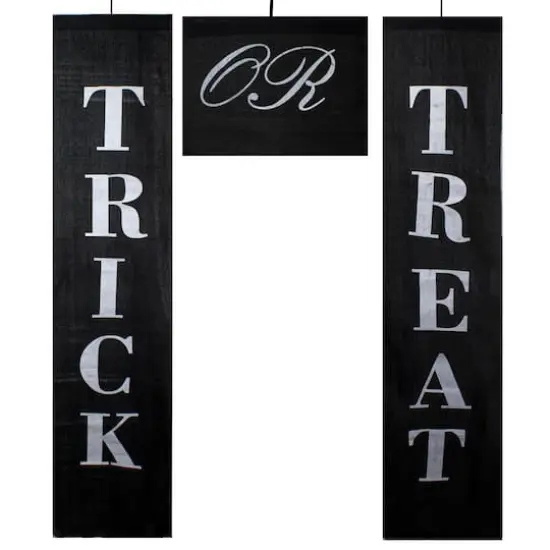 Black & White Trick or Treat Outdoor Halloween Banners, 3ct. {1}