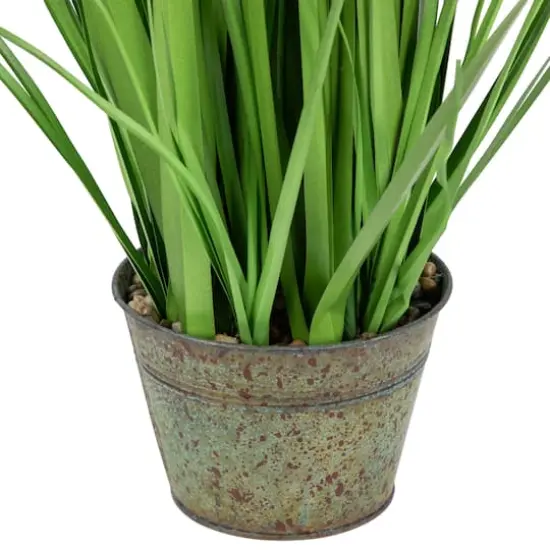 3ft. Potted Green Artificial Onion Grass Plant {6}
