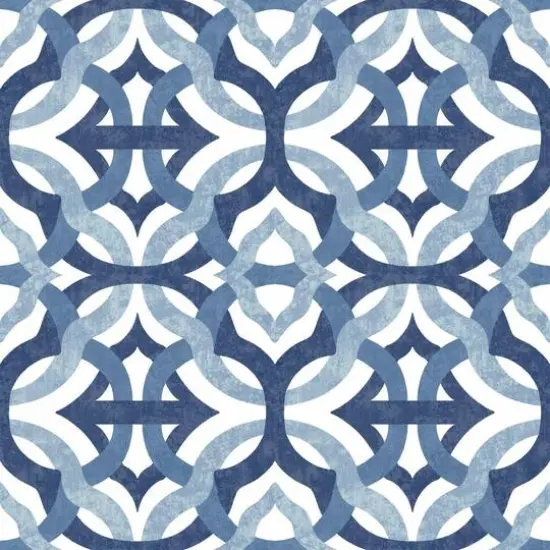 RoomMates Tipton Peel & Stick Wallpaper Blue and White {1}
