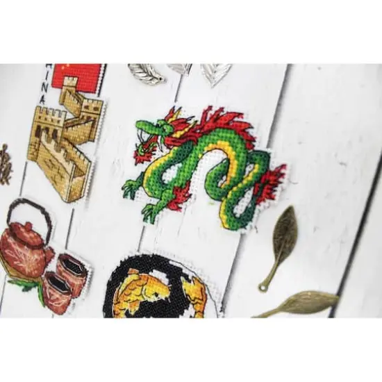 MP Studia China Magnets Plastic Canvas Counted Cross Stitch Kit {4}