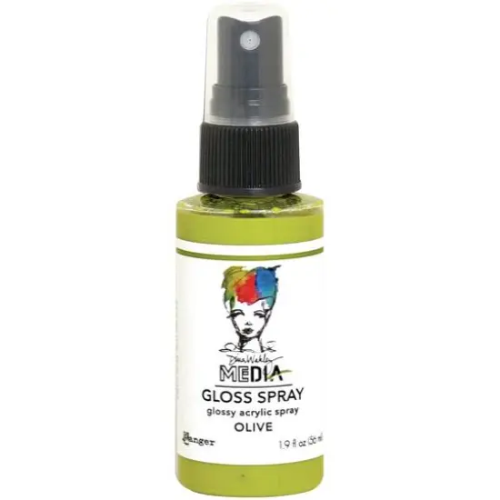 Dina Wakley Media Gloss Spray Olive {1}