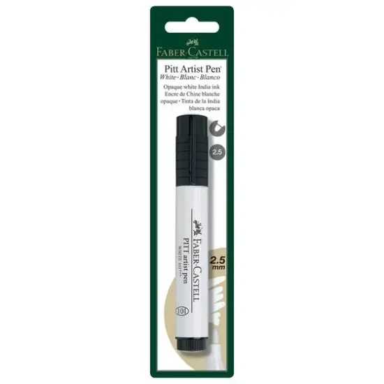 Faber-Castell&reg; PITT&reg; 2.5mm White Artist Pen {1}