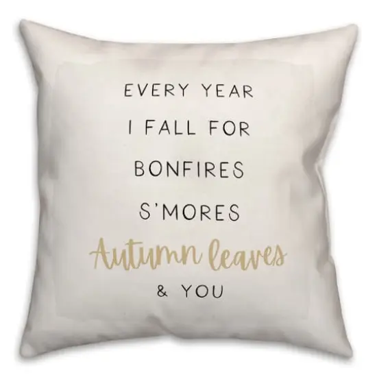 Off-White Fall For You Autumn Throw Pillow {1}
