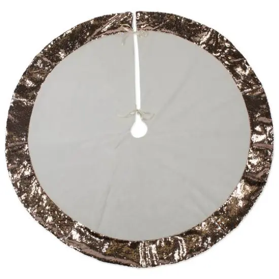 DII&reg; Cream Sequin Velvet Holiday Tree Skirt {1}