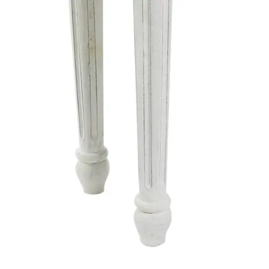 White Farmhouse Mango Wood Console Table, 30" x 36" {6}