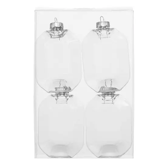 4 Pack 4.25" Clear DIY Plastic Gem Ornaments by Make Market&reg; {3}