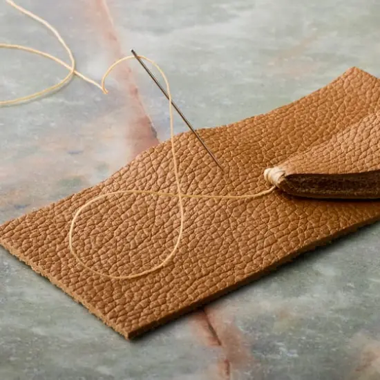 Gudebrod 0.015" Waxed Polyester Thread Natural {3}