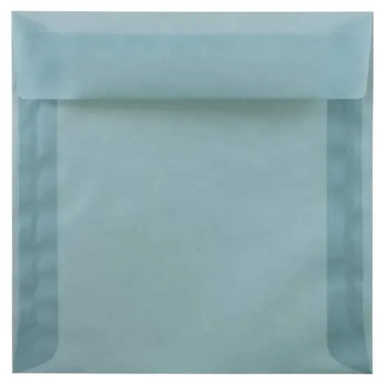 JAM Paper 8" x 8" Square Translucent Vellum Invitation Envelopes, 25ct. Ocean Blue {1}