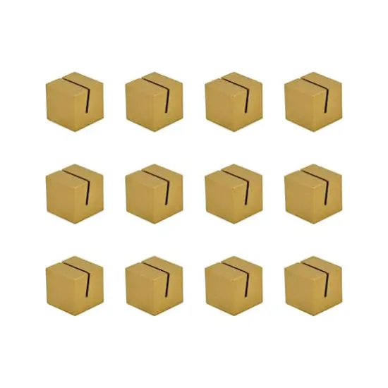 1" Gold Block Place Card Holders, 12ct. by Celebrate It&trade; {4}