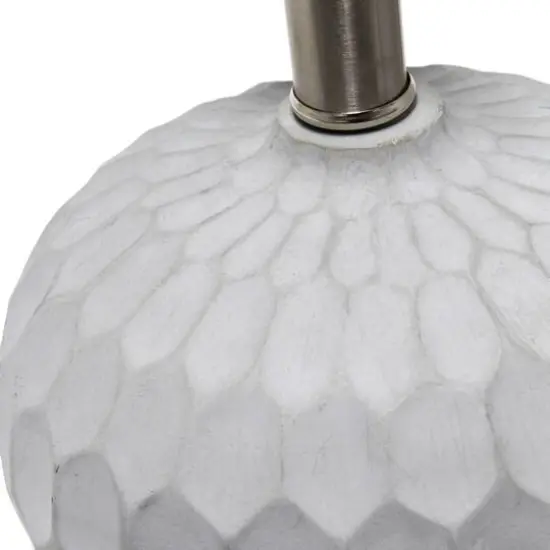 Lalia Home 19" Concrete Thumbprint Table Lamp with White Fabric Shade {8}
