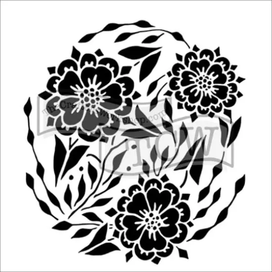 The Crafter's Workshop Flower Dance Stencil, 6'' x 6'' {1}